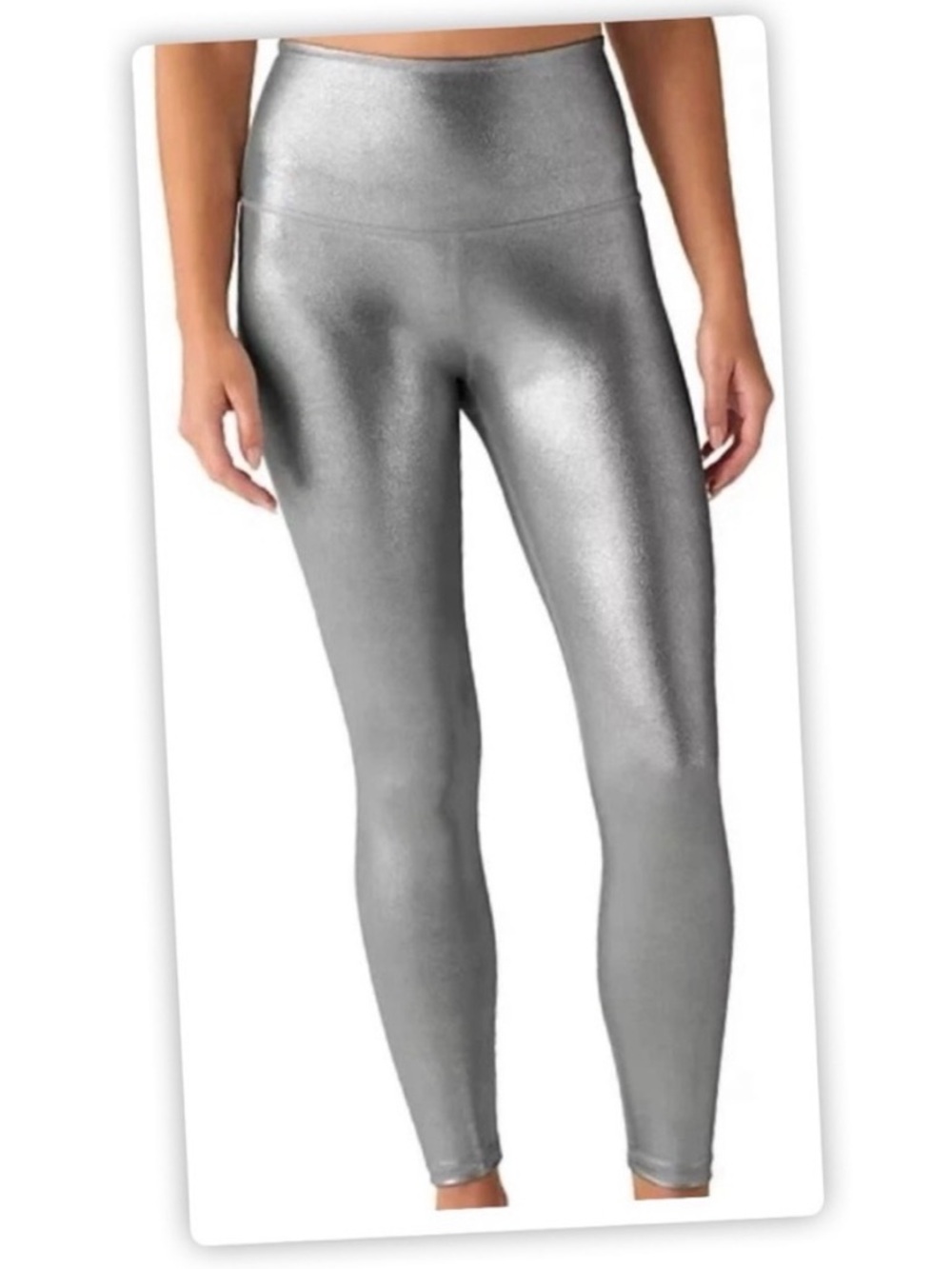 ✨NEW✨ Vera Wang Metallic Silver Faux Leather Leggings